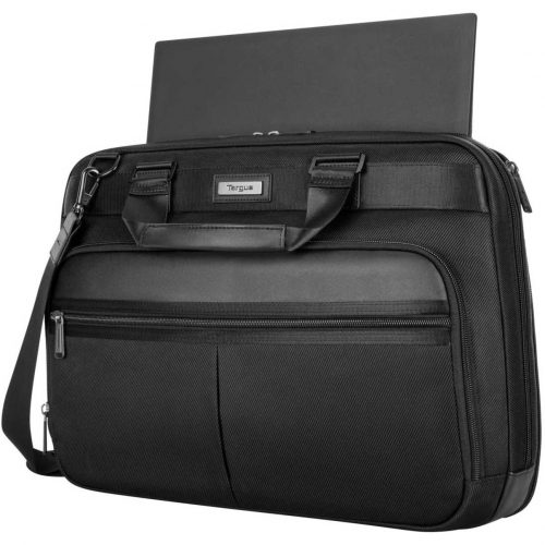 Targus Mobile Elite TBT045US Carrying Case (Briefcase) for 15″ to 16″ NotebookBlack, GrayWater Resistant BottomPolyester BodyTrolle… TBT045US