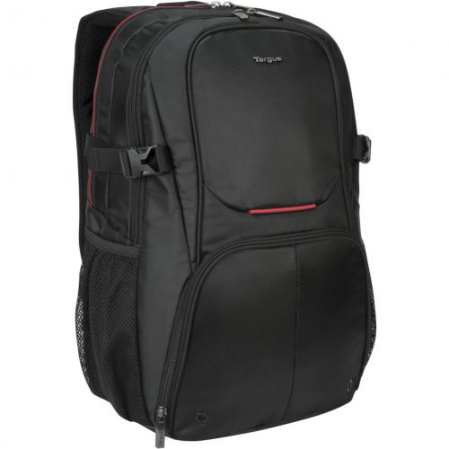 Targus Metropolitan TSB917US Carrying Case (Backpack) for 16″ NotebookBlack/RedWater Resistant Bottom, Wear Resistant Bottom, Weather Res… TSB917US