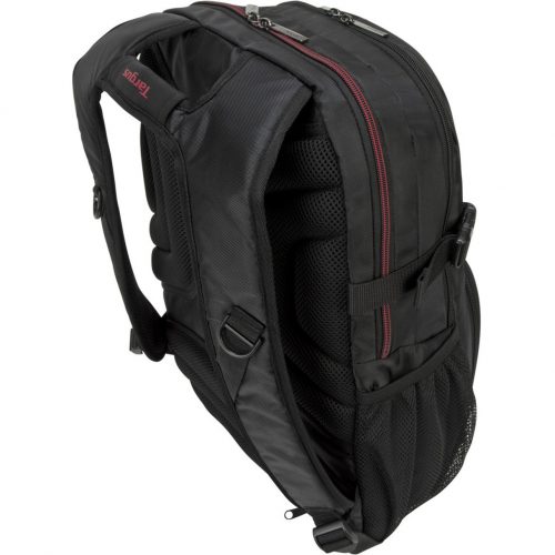 Targus Metropolitan TSB917US Carrying Case (Backpack) for 16″ NotebookBlack/RedWater Resistant Bottom, Wear Resistant Bottom, Weather Res… TSB917US