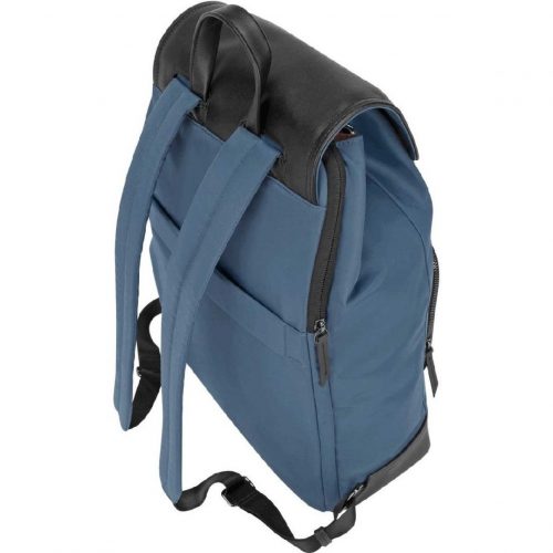 Targus Newport TSB96403GL Carrying Case (Backpack) for 15″ NotebookBlueWater ResistantTwill Nylon, Leatherette, Polyurethane, Woven… TSB96403GL