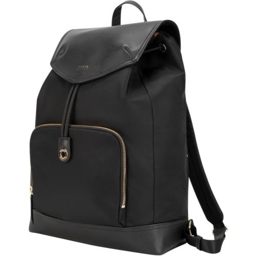 Targus Newport TSB964GL Carrying Case (Backpack) for 15″ NotebookBlackWater ResistantTwill Nylon, Polyurethane, Leatherette, Woven Bod… TSB964GL