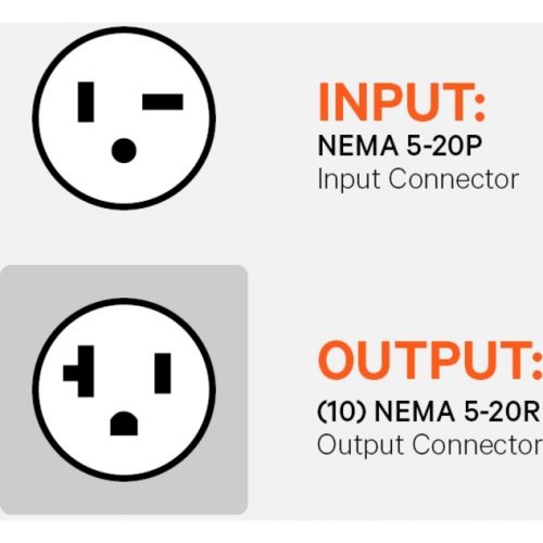 Vertiv Geist Basic Rack PDUData Center PDU(10) NEMA 5-20R| NEMA 5-20P rPDU120V| 1.9kW| 1U Horizontal Form Factor| Rack Power Distributio… VP9563