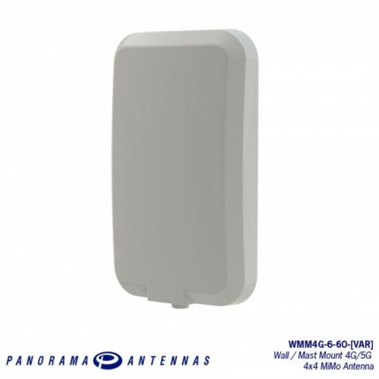 Panorama Antennas WMM4G-6-60 4×4 MiMo 4G/5G Directional Antenna617 MHz to 960 MHz, 1710 MHz to 6000 MHz9 dBiCellular Network -… WMM4G-6-60-05NJ