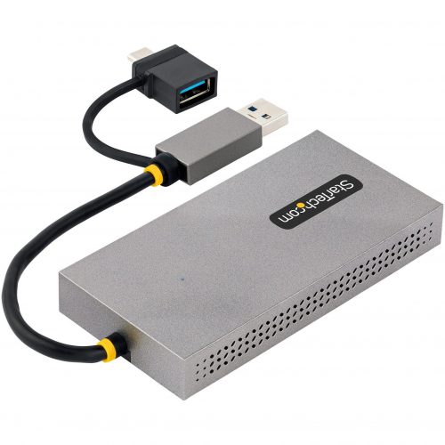 Startech .com USB to Dual HDMI Adapter, USB A/C to 2x HDMI Displays (1x 4K30, 1x 1080p), USB 3.0 to HDMI Converter, 4in/11cm Cable, Win/Mac… 107B-USB-HDMI