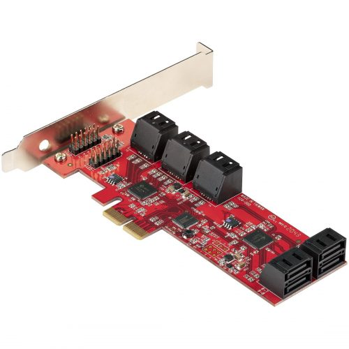 Startech .com SATA PCIe Card, 10 Port PCIe SATA Expansion Card, 6Gbps SATA Adapter, 10 Mini-SAS/SATA Cables, PCI Express to SATA Con… 10P6G-PCIE-SATA-CARD