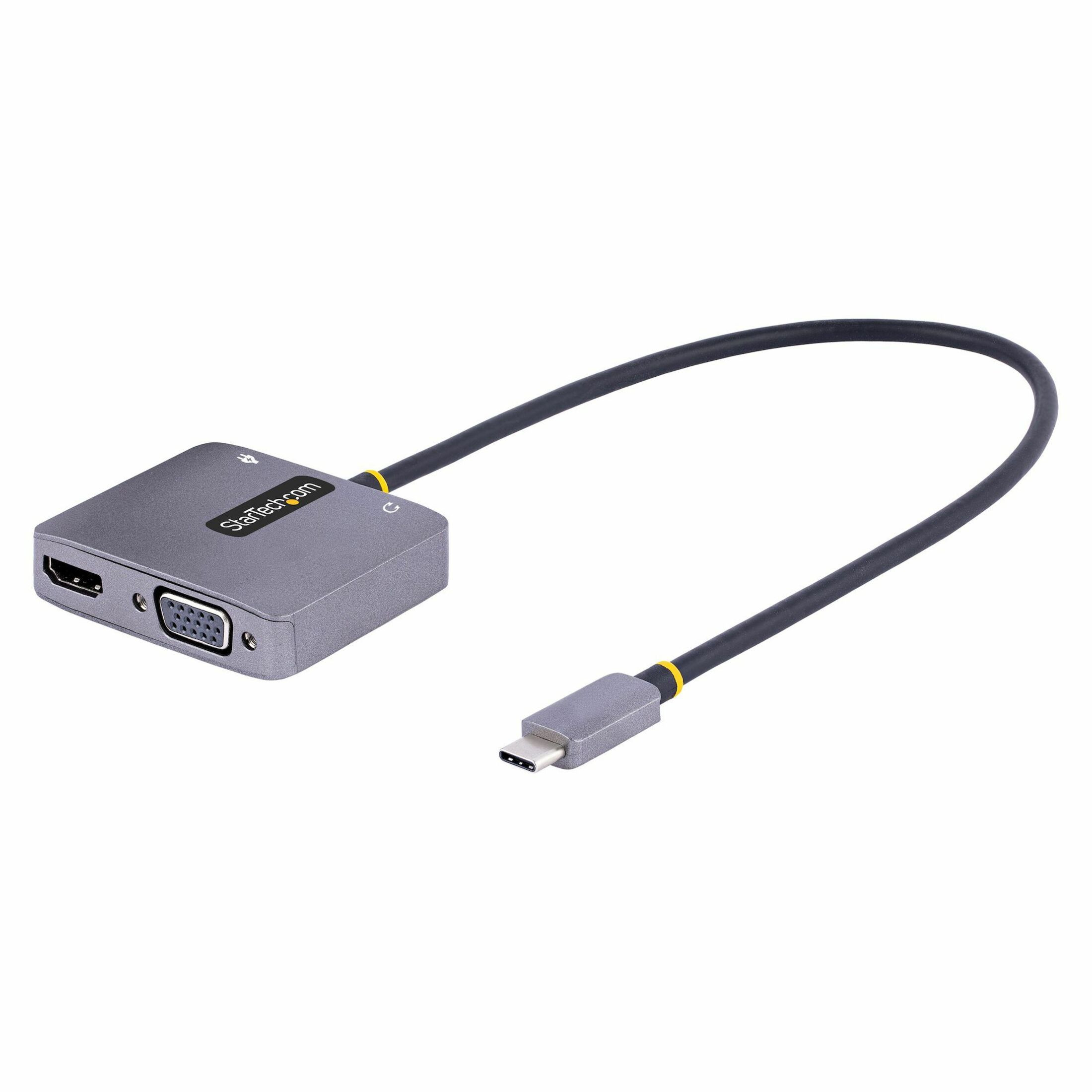 Startech .com USB C Video Adapter, USB C to HDMI VGA Multiport Adapter, 3.5mm Audio Output, 4K 60Hz HDR, 100W PD 3.0, USB C Display… 122-USBC-HDMI-4K-VGA