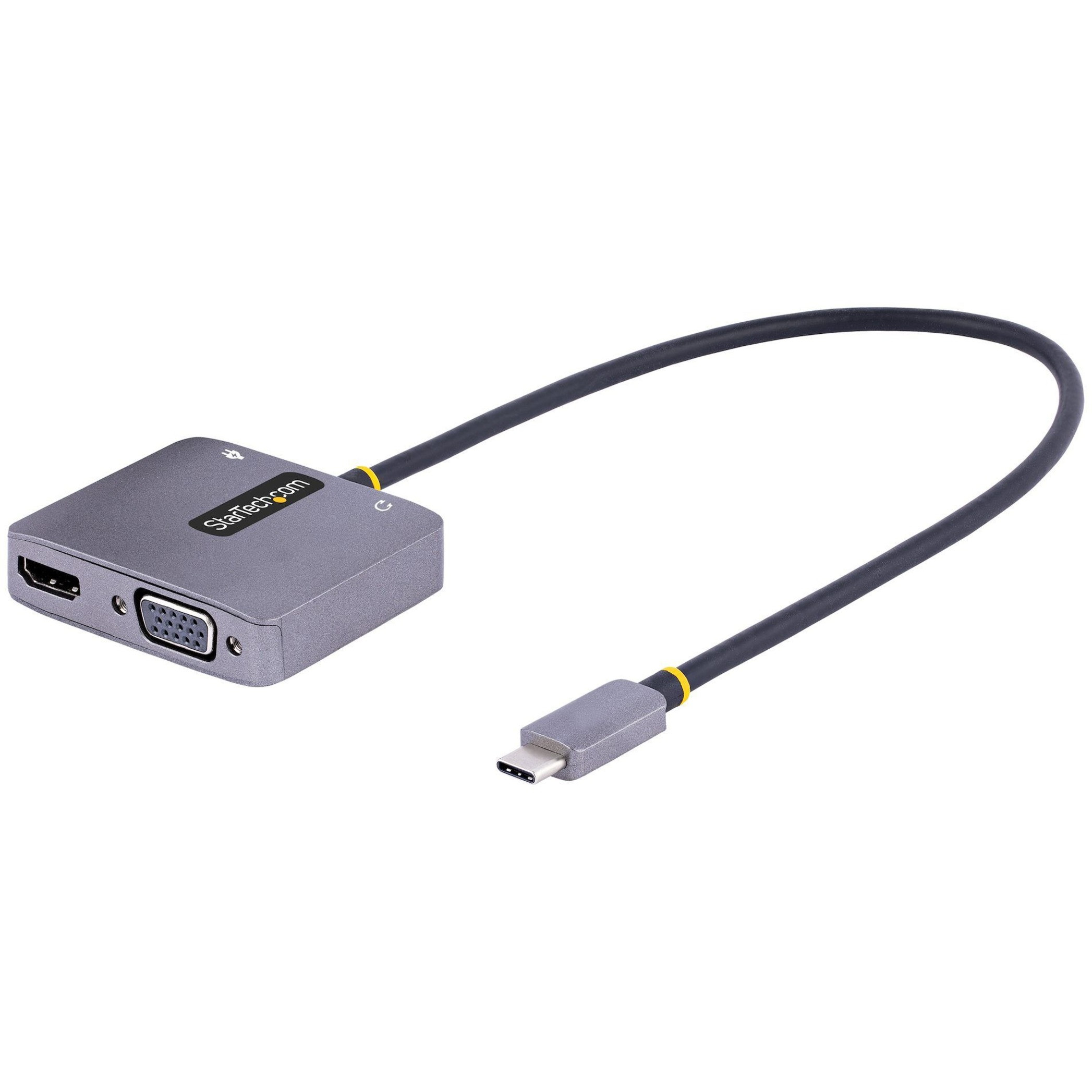 Perversion fisk og skaldyr forbandelse Startech .com USB C Video Adapter, USB C to HDMI VGA Multiport Adapter,  3.5mm Audio Output, 4K 60Hz HDR, 100W PD 3.0, USB C Display... 122-USBC -HDMI-4K-VGA - Corporate Armor