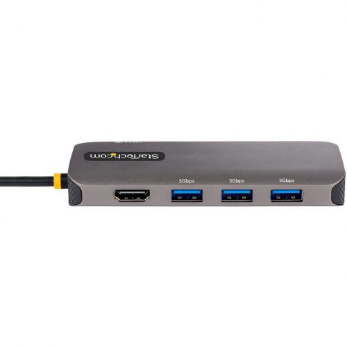 Startech .com USB C Multiport Adapter, 4K 60Hz HDMI HDR10 Video, 3 Port 5Gbps USB 3.2 Hub, 100W PD PassThrough, GbE, Mini Travel Dock… 127B-USBC-MULTIPORT