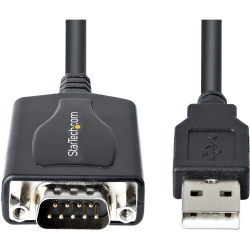 Startech .com 3ft (1m) USB to Serial Cable with COM Port Retention, DB9 Male RS232 to USB Converter, USB to Serial Adapter, Prolific IC… 1P3FPC-USB-SERIAL