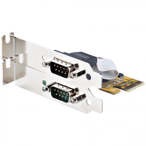 Startech .com 2-Port PCI Express Serial Card, Dual Port PCIe to RS232 (DB9) Serial Card, 16C1050 UART, COM Retention, Windows & Linu… 21050-PC-SERIAL-CARD