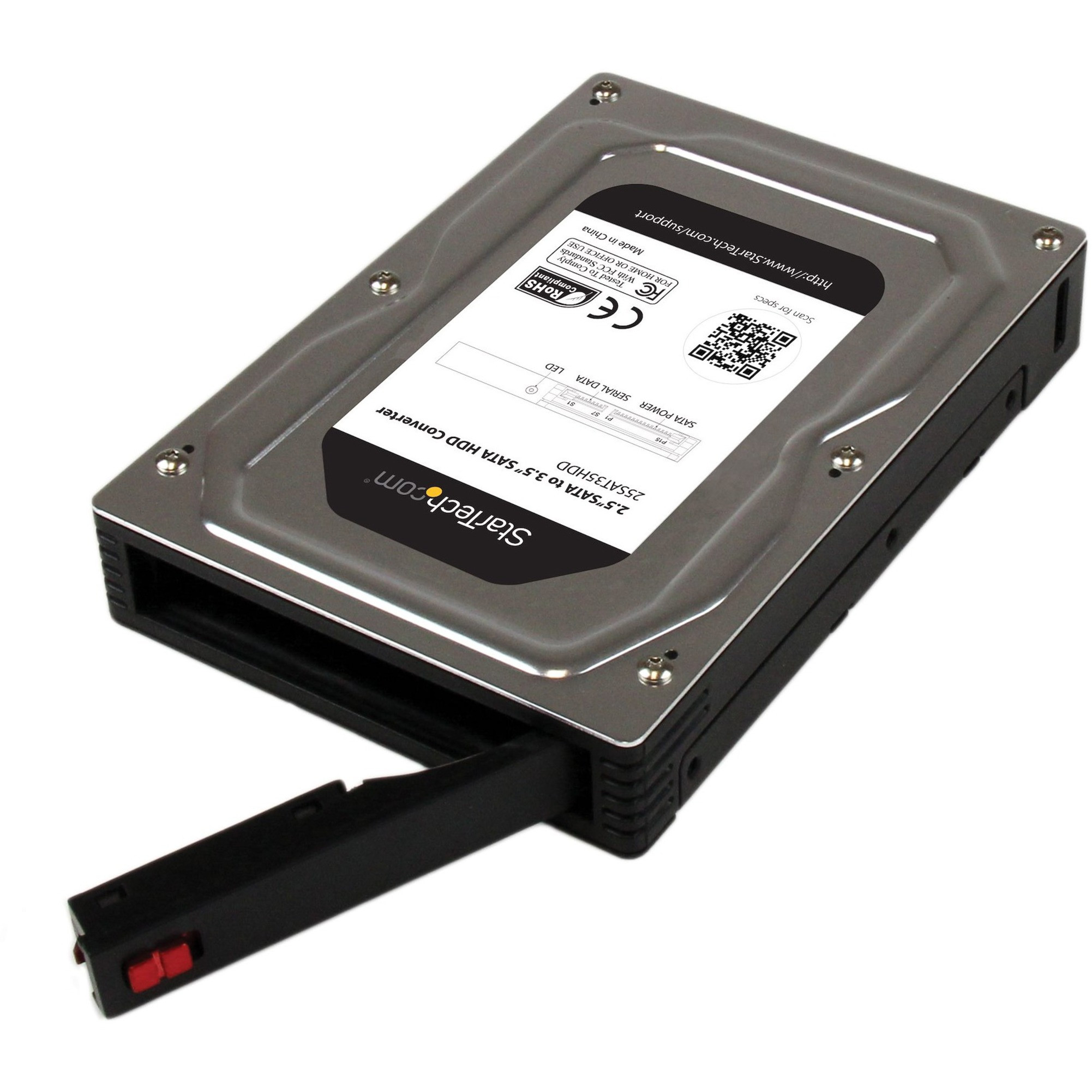 medier igen lyd Startech .com 2.5" to 3.5" SATA Aluminum Hard Drive Adapter Enclosure with  SSD / HDD Height up to 12.5mmTurn a 2.5" SATA HDD/SSD into a 3.5...  25SAT35HDD - Corporate Armor