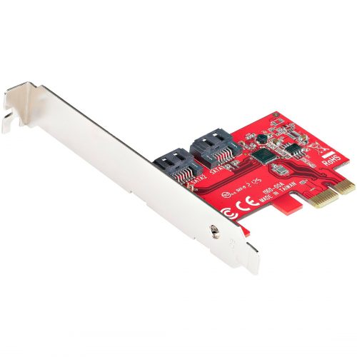 Startech .com SATA PCIe Card, 2 Port PCIe SATA Expansion Card, 6Gbps SATA, PCI Express to SATA Adapter, Non-RAID, PCIe to SATA Conver… 2P6G-PCIE-SATA-CARD