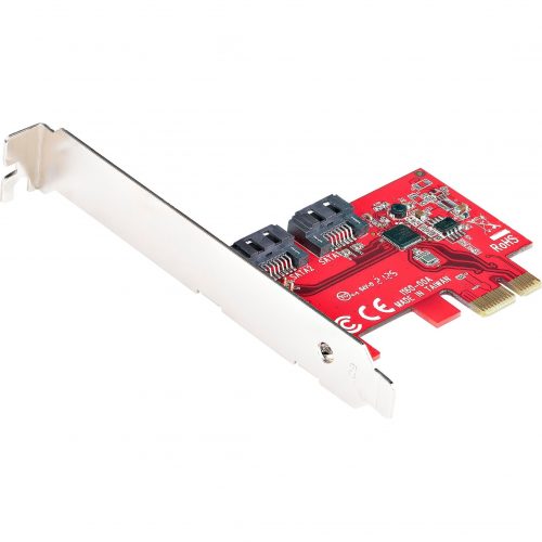 Startech .com SATA PCIe Card, 2 Port PCIe SATA Expansion Card, 6Gbps SATA, PCI Express to SATA Adapter, Non-RAID, PCIe to SATA Conver… 2P6G-PCIE-SATA-CARD