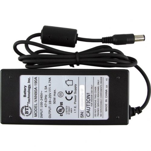 Battery Technology BTI AC Adapter90 W19 V DC Output 330-4113-BTI