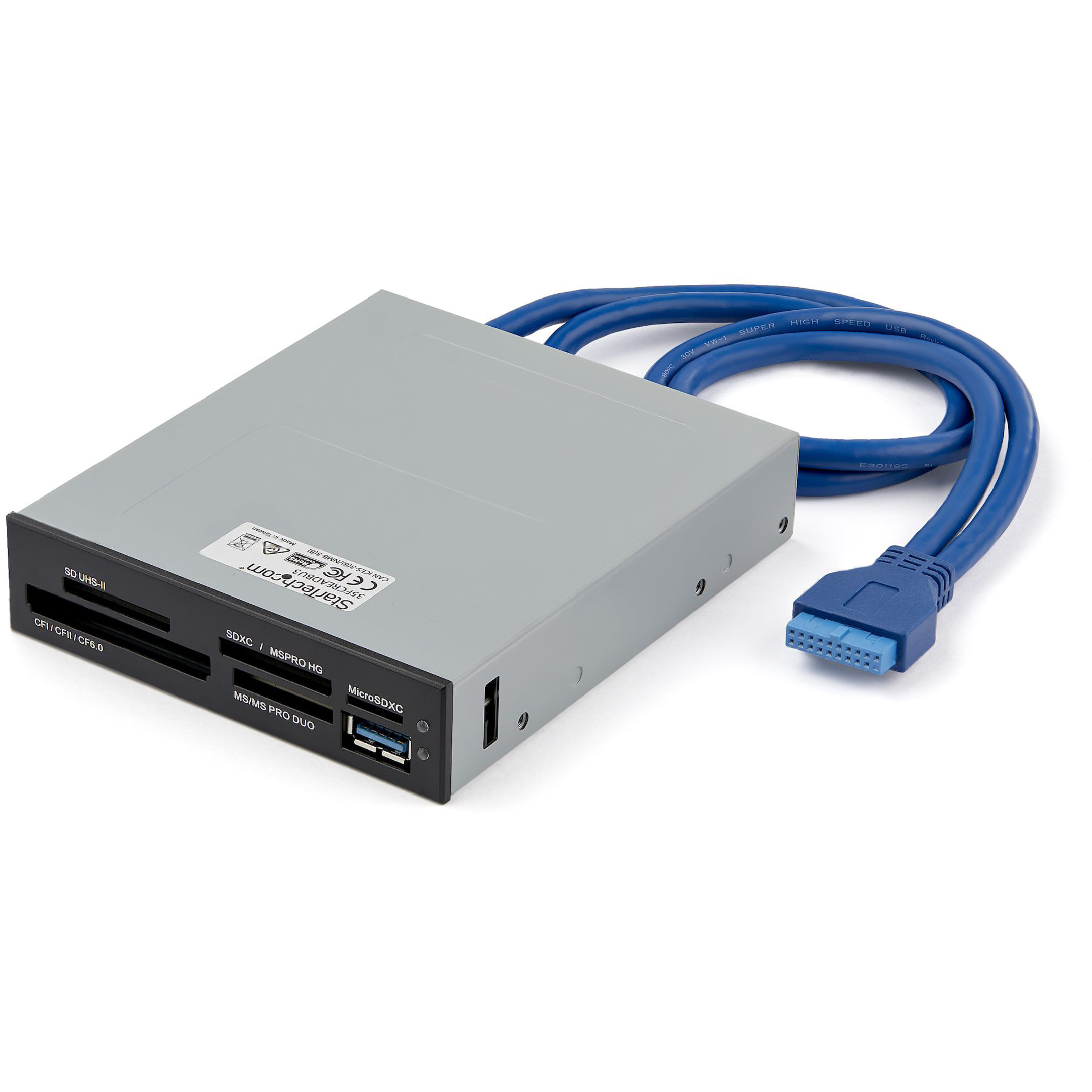 Startech Star Tech.com USB 3.0 Internal Multi-Card Reader with UHS-II SupportSD/Micro SD/MS/CF Memory Card ReaderSD, MultiMediaCard (MMC), SDXC… 35FCREADBU3