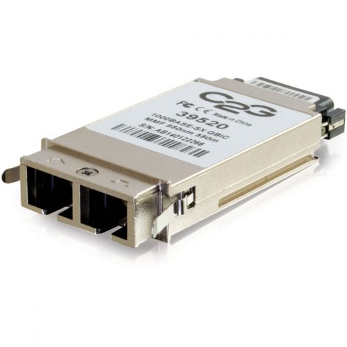 C2G Cisco WS-G5484 compatible 1000Base-SX GBIC Transceiver (MMF, 850nm,550m, SC)For Data Networking, Optical Network1 x 1000Base-SX, GBIC, D… 39520