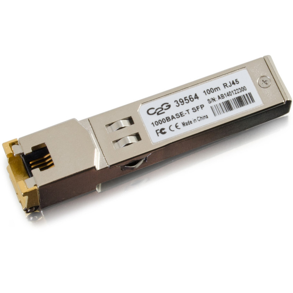 C2G HP JD089B Compatible 1000Base-TX Copper SFP (mini-GBIC) Transceiver ModuleFor Data Networking, Optical Network1 x 1000Base-TX, SFP, Copp… 39564