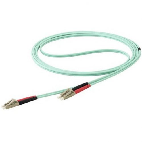 Startech .com 10m OM4 LC to LC Multimode Duplex Fiber Optic Patch Cable- Aqua50/125Fiber Optic Cable40/100GbLSZH (450FBLCLC10) -… 450FBLCLC10