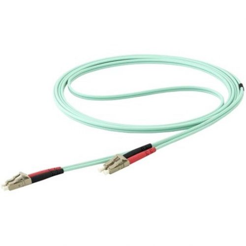 Startech .com 15m OM4 LC to LC Multimode Duplex Fiber Optic Patch Cable- Aqua50/125Fiber Optic Cable40/100GbLSZH (450FBLCLC15) -… 450FBLCLC15