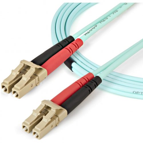 Startech .com Aqua OM4 Duplex Multimode Fiber2m / 6 ft100 Gb50/125OM4 FiberLC to LC Fiber Patch CableConnect 40GBase-SR4, 10… 450FBLCLC2