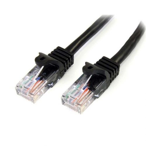 Startech .com 5m Cat5e Patch Cable with Snagless RJ45 ConnectorsBlack5 m Patch Cord16.40 ft Category 5e Network Cable for Network Devi… 45PAT5MBK