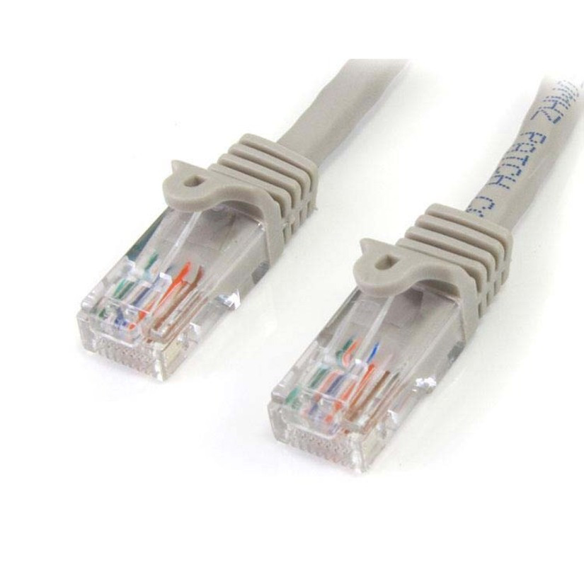Startech .com 5m Cat5e Patch Cable with Snagless RJ45 ConnectorsGrey5 m Patch Cord16.40 ft Category 5e Network Cable for Network Devic… 45PAT5MGR