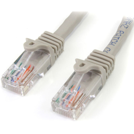 Startech .com 10 ft Gray Snagless Cat5e UTP Patch CableCategory 5e10 ft1 x RJ-45 Male Network1 x RJ-45 Male NetworkGray 45PATCH10GR