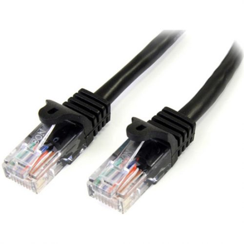 Startech .com 50 ft Black Cat5e Snagless UTP Patch CableCategory 5e50 ft1 x RJ-45 Male1 x RJ-45 MaleBlack 45PATCH50BK