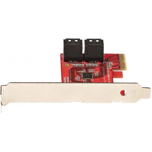 Startech .com SATA PCIe Card, 4 Port PCIe SATA Expansion Card, 6Gbps, Stacked Connectors, Non-RAID, PCI Express to SATA Converter/Ada… 4P6G-PCIE-SATA-CARD