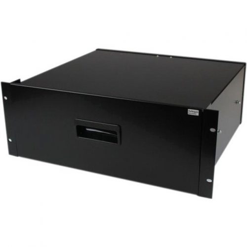 Startech .com 4U Black Steel Storage Drawer for 19in Racks and Cabinets4U Black Sliding Rack Storage Drawer4U Rack Height x 15.80″ Rack Wi… 4UDRAWER