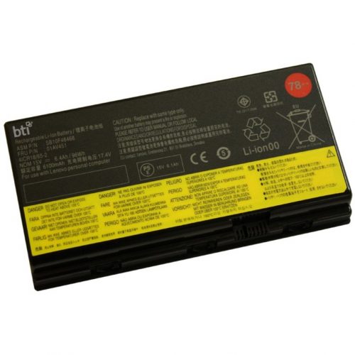 Battery Technology BTI Compatible Model THINKPAD P71 THINKPAD P70 THINKPAD P71 20HK THINKPAD P71 20HL THINKPAD P70 20ER THINKPAD P70 20ES Compatib… 4X50K14092-BTI