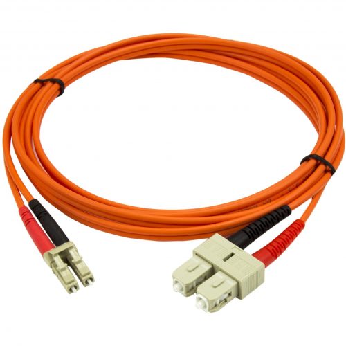 Startech .com 2m Fiber Optic CableMultimode Duplex 50/125LSZHLC/SCOM2LC to SC Fiber Patch CableConnect fiber network devices… 50FIBLCSC2