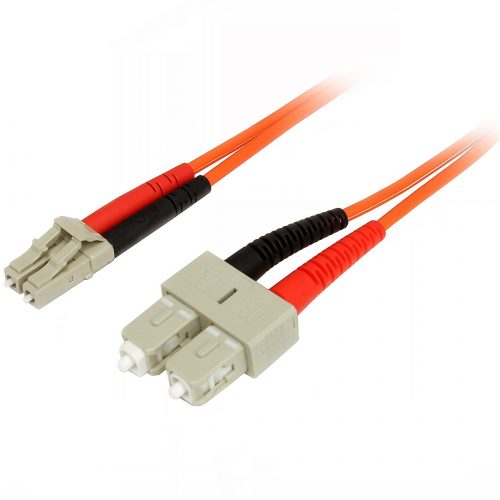 Startech .com 2m Fiber Optic CableMultimode Duplex 50/125LSZHLC/SCOM2LC to SC Fiber Patch CableConnect fiber network devices… 50FIBLCSC2