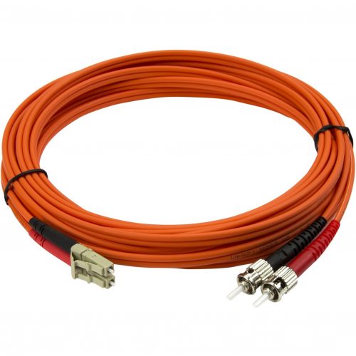 Startech .com 5m Fiber Optic CableMultimode Duplex 50/125LSZHLC/STOM2LC to ST Fiber Patch CableConnect fiber network devices… 50FIBLCST5