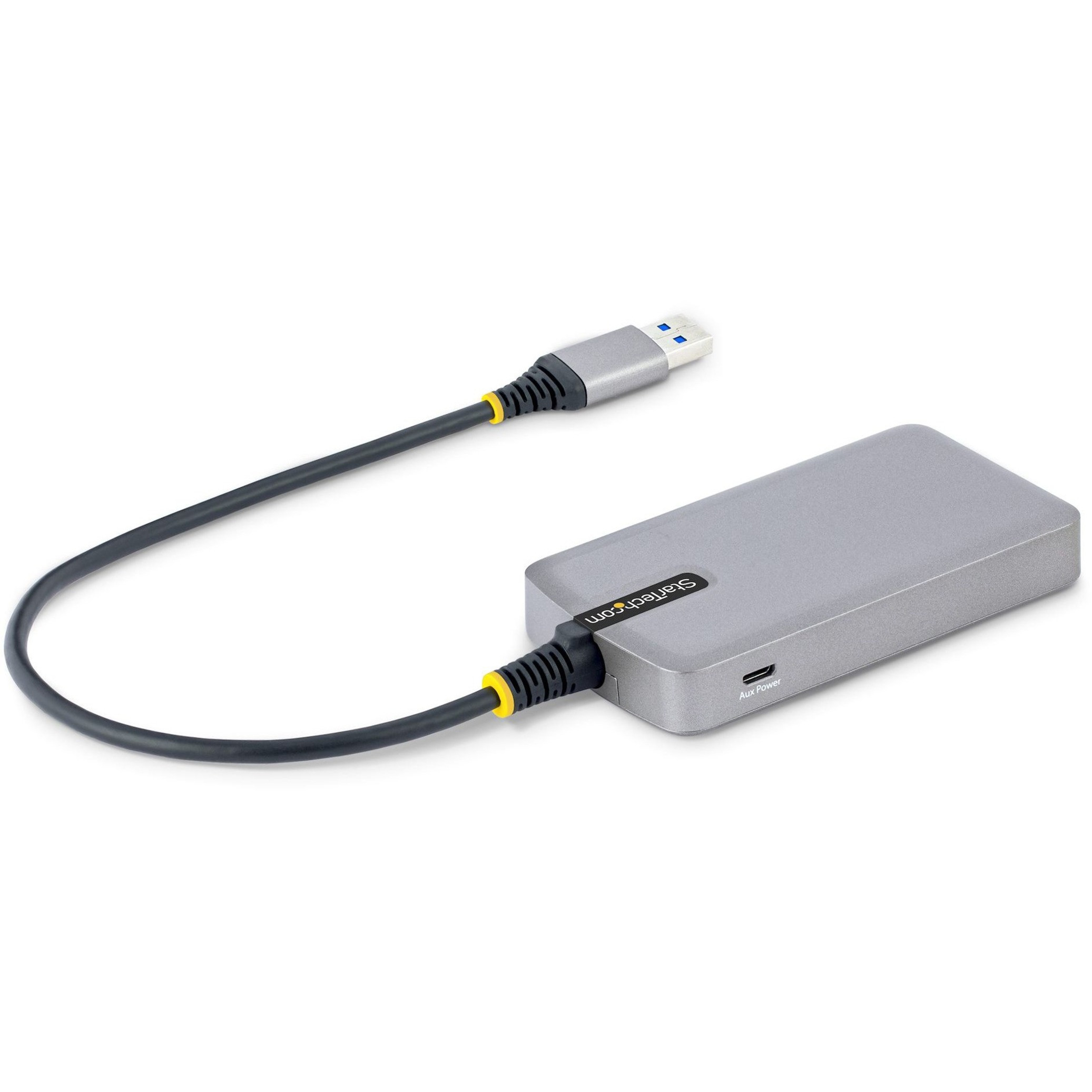 Startech 4-Port USB Hub, USB 3.0 5Gbps, Bus Powered, to 4xA w/ Optional Auxiliary Power, Portable Laptop USB Hub, 1ft/30cm Cab... 5G4AB-USB-A-HUB - Corporate Armor