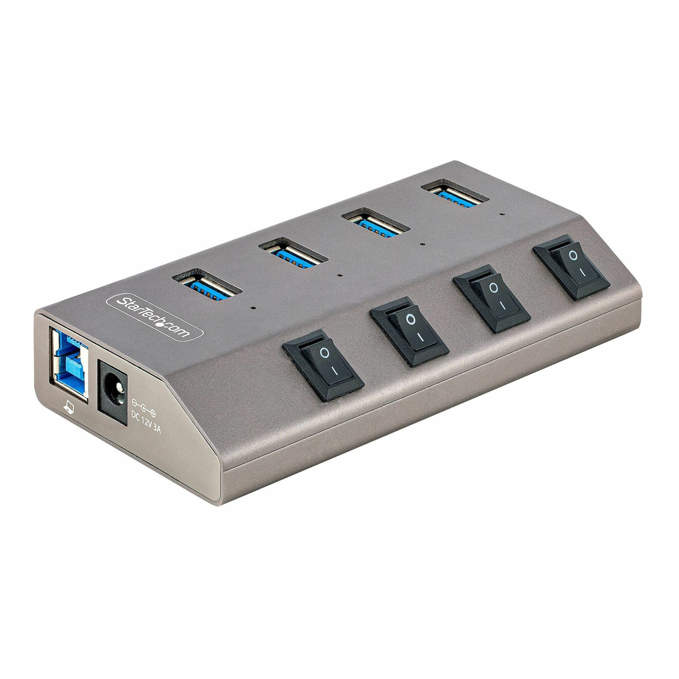 StarTech.com 10 Port USB 3.0 USB A Hub, AC Adapter Powered