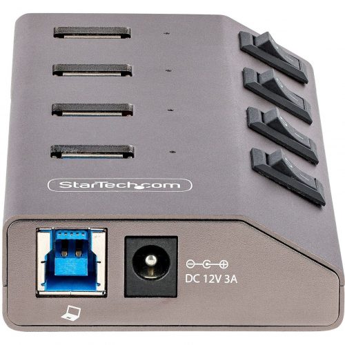 Startech .com 4-Port Self-Powered USB-C Hub with Individual On/Off Switch, Desktop/Laptop USB-C to USB-A Hub, USB Type C Hub w/Power S… 5G4AIBS-USB-HUB-NA