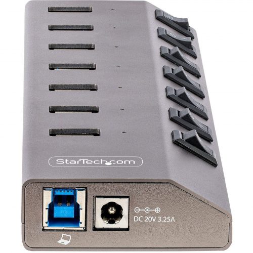 Startech .com 7-Port Self-Powered USB-C Hub with Individual On/Off Switch, Desktop/Laptop USB-C to USB-A Hub, USB Type C Hub w/Power S… 5G7AIBS-USB-HUB-NA