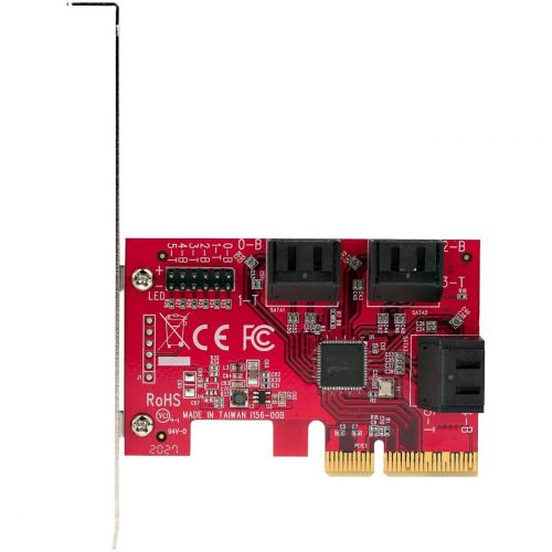 Startech SATA PCIe Card, 6 Port PCIe SATA Expansion Card, 6Gbps SATA Adapter, Stacked SATA Connectors, PCI Express to SATA ConverterSATA I… 6P6G-PCIE-SATA-CARD