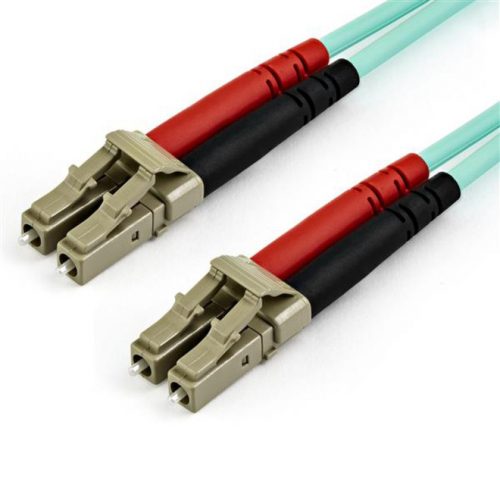 Startech .com 15m OM3 LC to LC Multimode Duplex Fiber Optic Patch CableAqua50/125LSZH Fiber Optic Cable10Gb (A50FBLCLC15)OM3 L… A50FBLCLC15