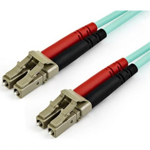 Startech .com 15m OM3 LC to LC Multimode Duplex Fiber Optic Patch CableAqua50/125LSZH Fiber Optic Cable10Gb (A50FBLCLC15)OM3 L… A50FBLCLC15