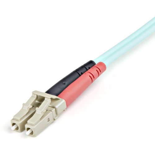 Startech .com 1m Fiber Optic Cable10 Gb AquaMultimode Duplex 50/125LSZHLC/LCOM3LC to LC Fiber Patch CableLC MaleLC Mal… A50FBLCLC1