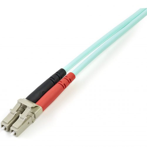 Startech .com 3m Fiber Optic Cable10 Gb AquaMultimode Duplex 50/125LSZHLC/LCOM3LC to LC Fiber Patch CableFiber Optic for… A50FBLCLC3