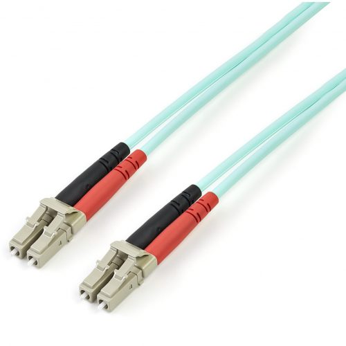 Startech .com 5m Fiber Optic Cable10 Gb AquaMultimode Duplex 50/125LSZHLC/LCOM3LC to LC Fiber Patch CableDeliver fast, re… A50FBLCLC5