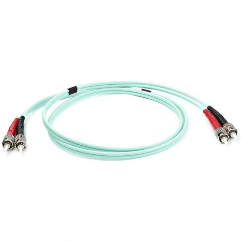 Startech .com 1m Fiber Optic Cable10 Gb AquaMultimode Duplex 50/125LSZHST/STOM3ST to ST Fiber Patch CableDeliver fast, re… A50FBSTST1