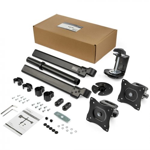 Startech .com Desk-Mount Dual-Monitor ArmFor up to 27″ MonitorsLow Profile DesignDesk-Clamp or Grommet-Hole MountDouble Monitor Mo… ARMBARDUOG
