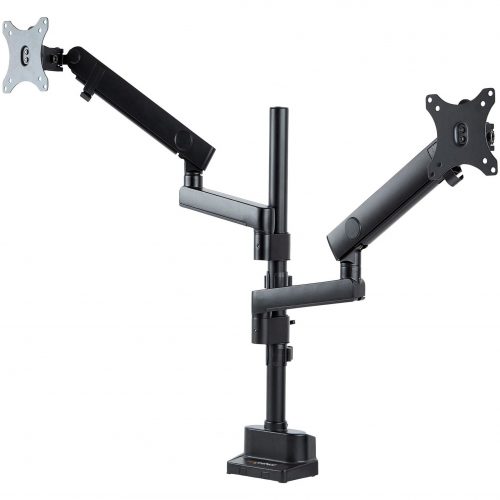 Startech .com Desk Mount Dual Monitor Arm, Height Adjustable Full Motion Monitor Mount for 2x VESA Displays up to 32″/17lb, Stackable Arms -… ARMDUALPIVOT