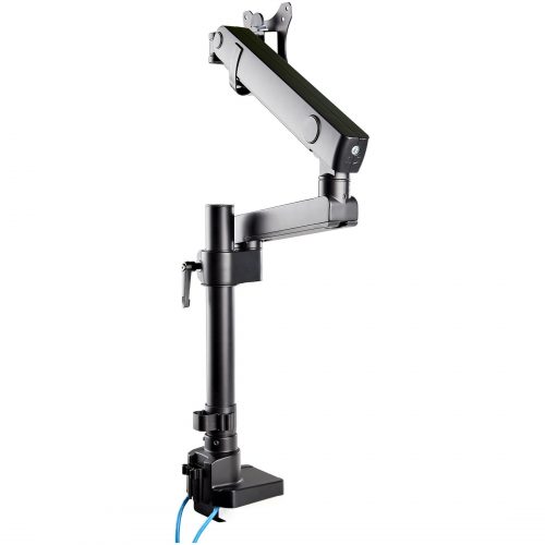 Startech .com Desk Mount Monitor Arm with 2x USB 3.0 portsFull Motion Single Monitor Pole Mount up to 8kg VESA DisplayC-Clamp/Grommet… ARMPIVOT2USB3