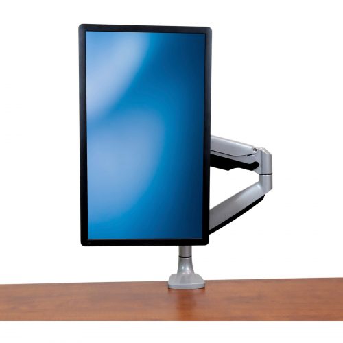 Startech .com Single Desk Mount Monitor ArmFull MotionArticulatingFor VESA Mount Monitors up to 34″Heavy Duty AluminumSilver -… ARMPIVOTHD