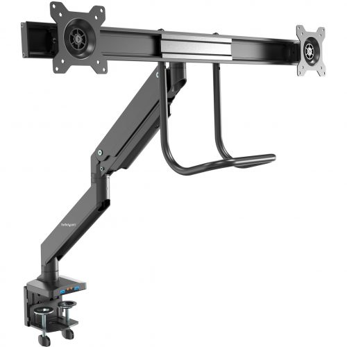 Startech .com Desk Mount Dual Monitor Arm with USB & AudioSlim Full Motion Dual Monitor VESA Mount up to 32″ DisplaysC-Clamp/Gromm… ARMSLIMDUAL2USB3